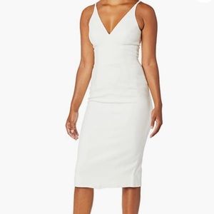 Dress the Population White Lyla V Neck Dress